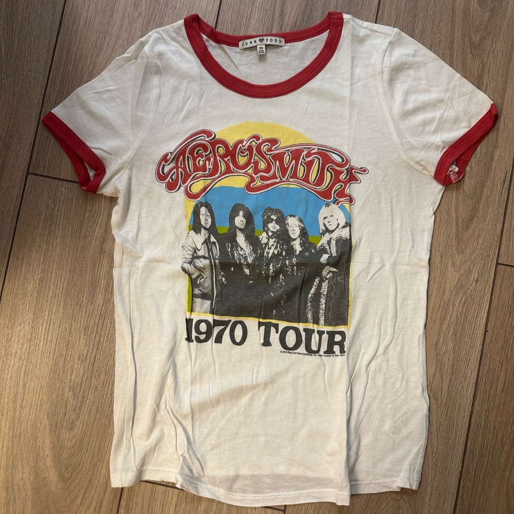 Junk Food Aerosmith band shirt